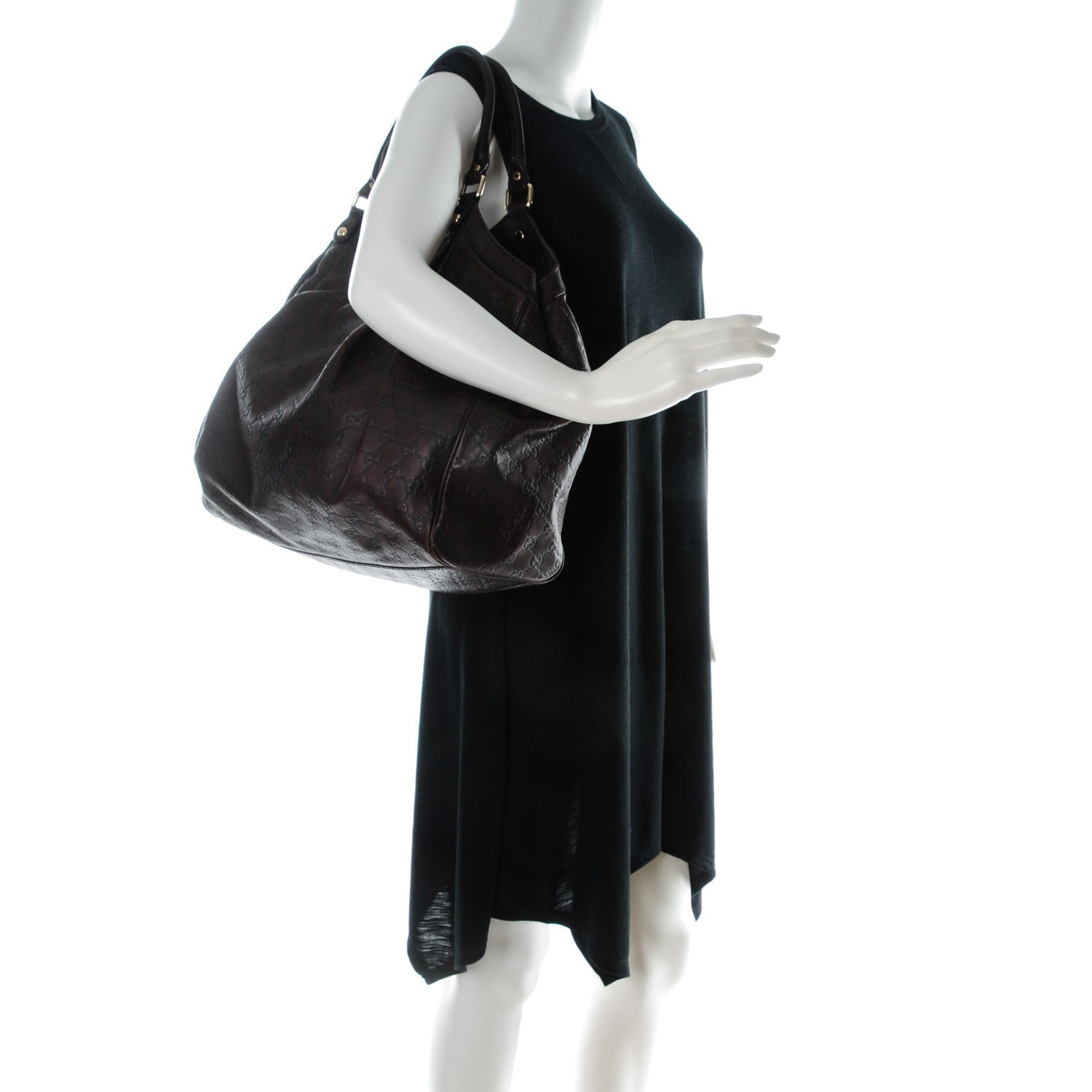 Gucci Guccissima Signature Large Sukey Tote Chocolate 2 of 10
