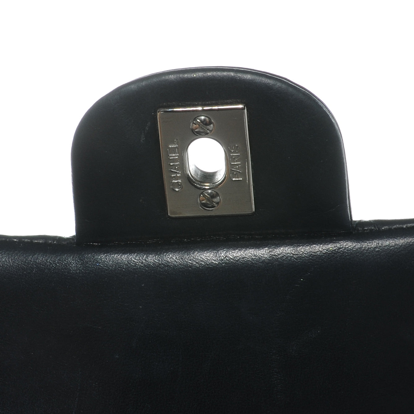 Lambskin Medium Double Flap Black