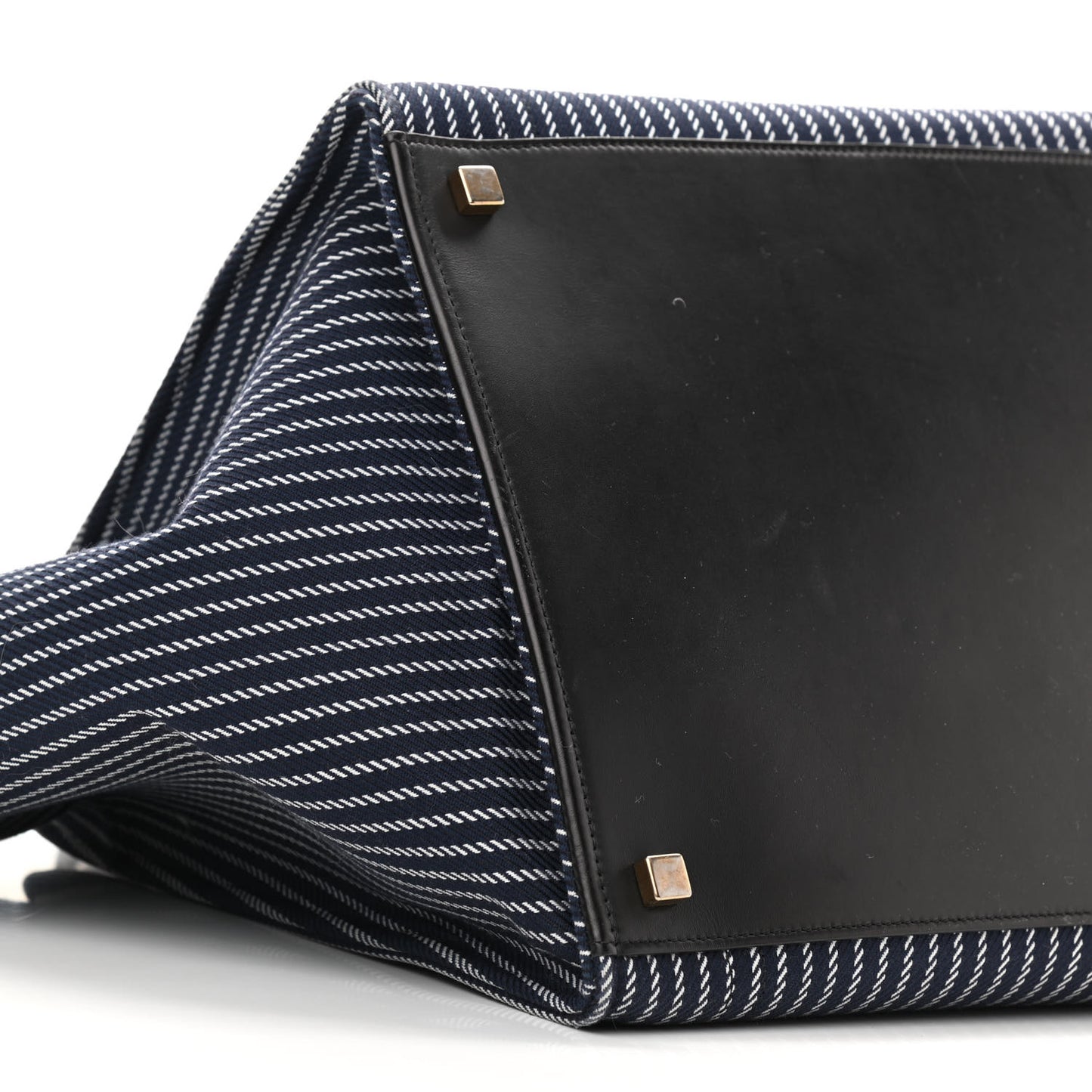 Cotton Canvas Striped Medium Phantom Luggage Navy White