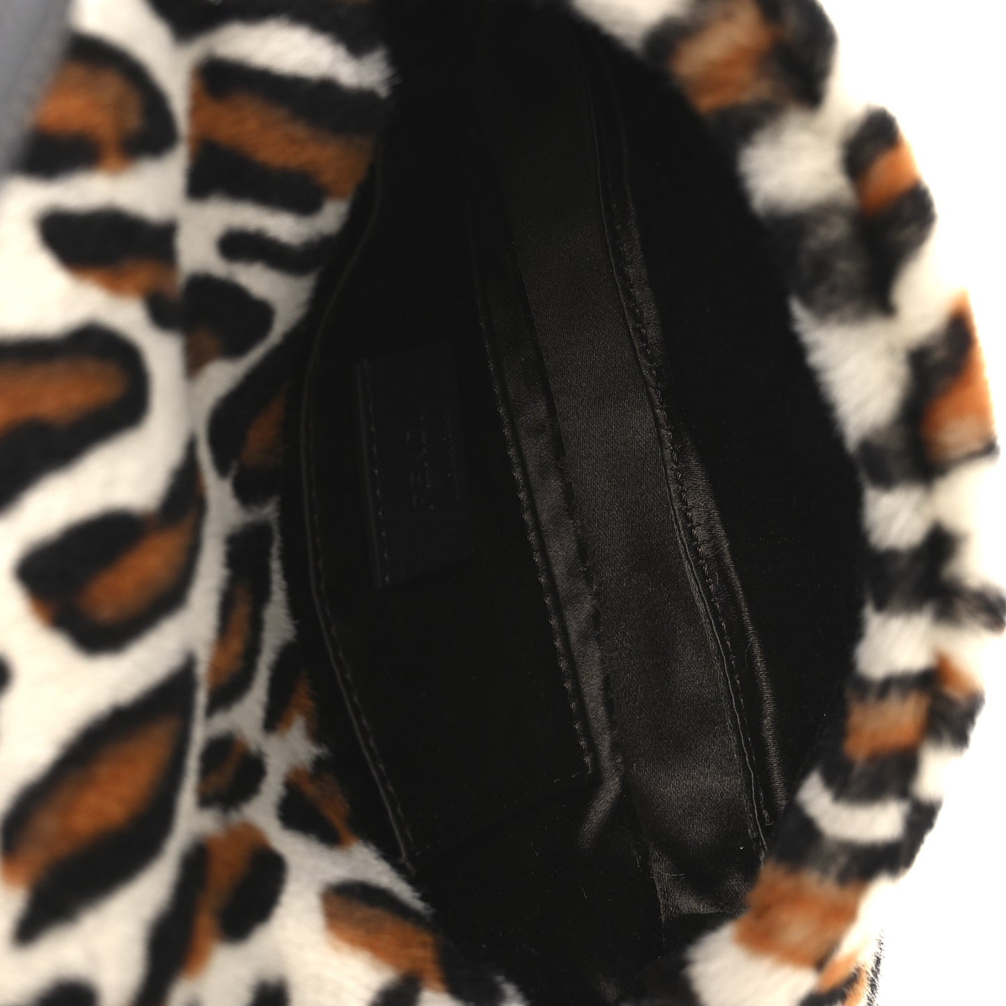 Calf Hair Leopard Print Phone Baguette Moro