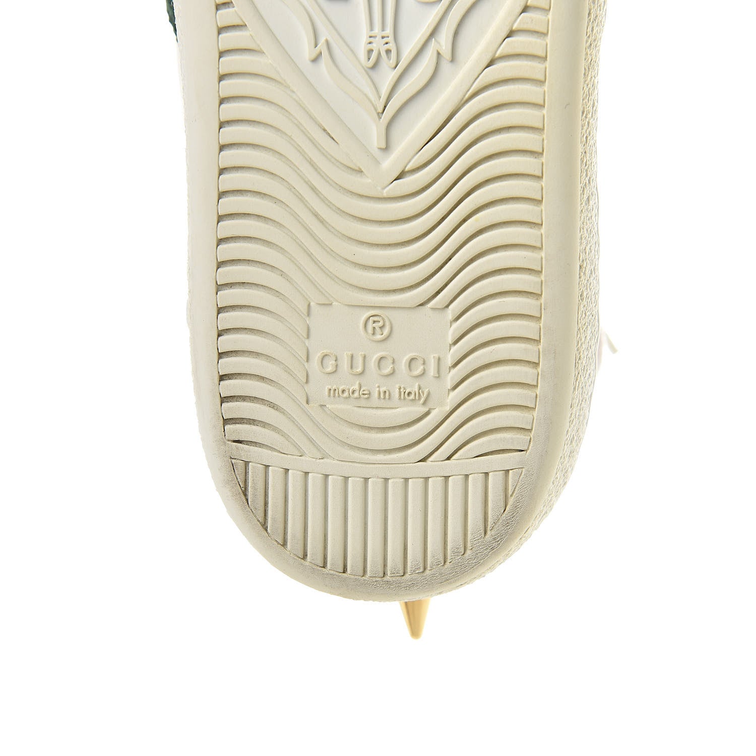 Gucci Calfskin Web Pearl Studded Womens Ace Sneakers 35 White 7 of 9