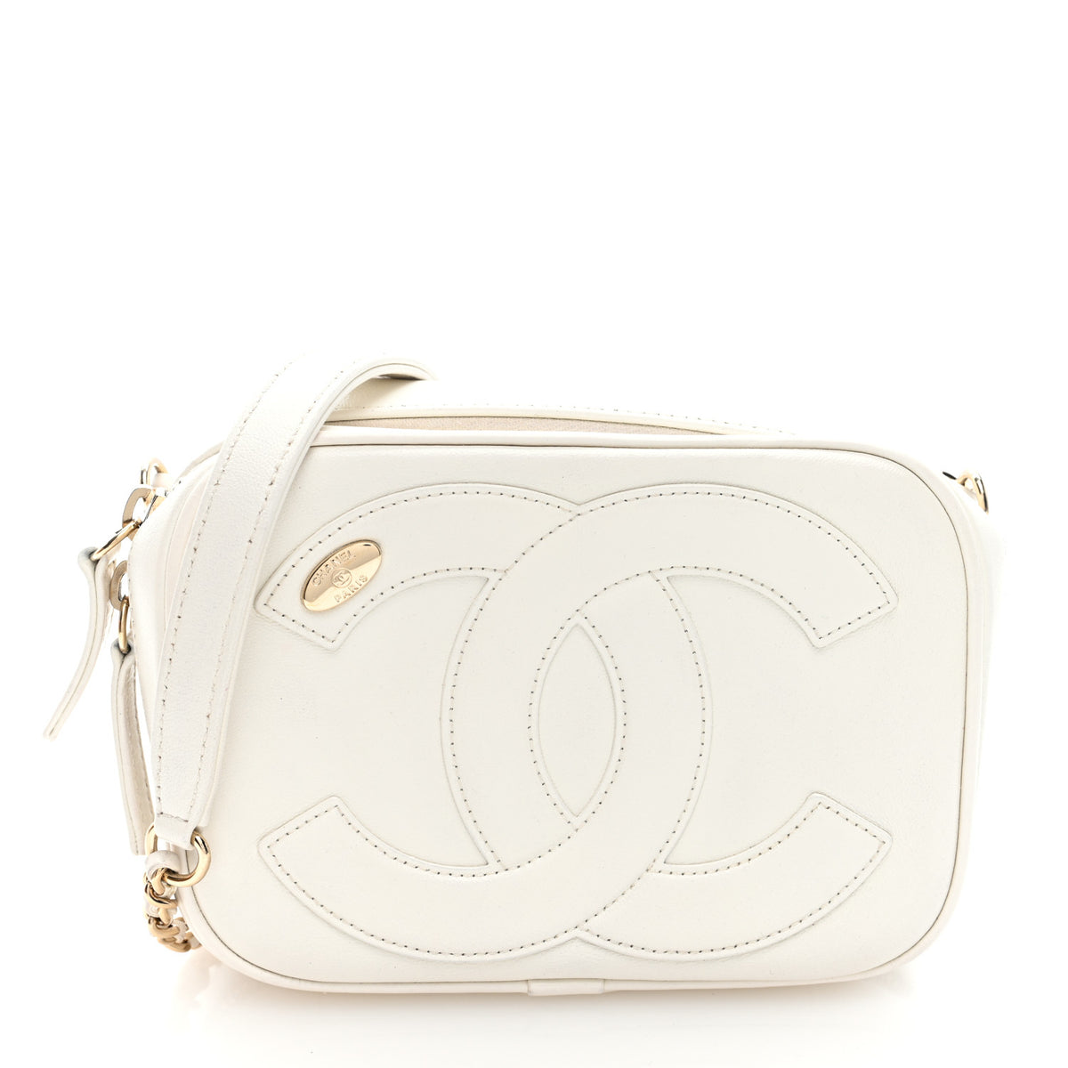 Lambskin CC Mania Camera Case White