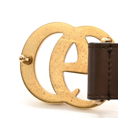 Gucci GG Supreme Monogram Matte Plutone Calfskin Double G 30mm Belt 85 34 Beige Ebony New Acero 6 of 8