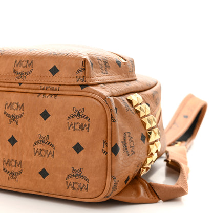 MCM Visetos Side Stud Mini Stark Backpack Cognac 8 of 8