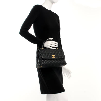 Chanel Caviar Quilted Small Coco Handle Flap Black 3 of 9