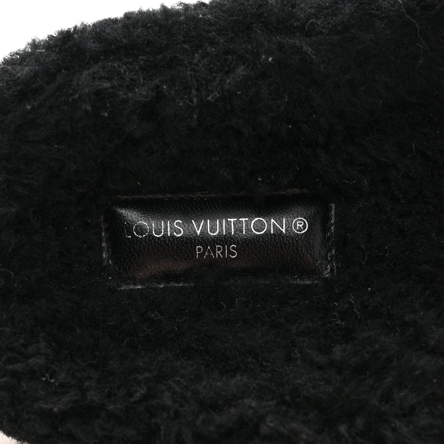 Shearling Monogram Giant Paseo Flat Comfort Mule 40 Black