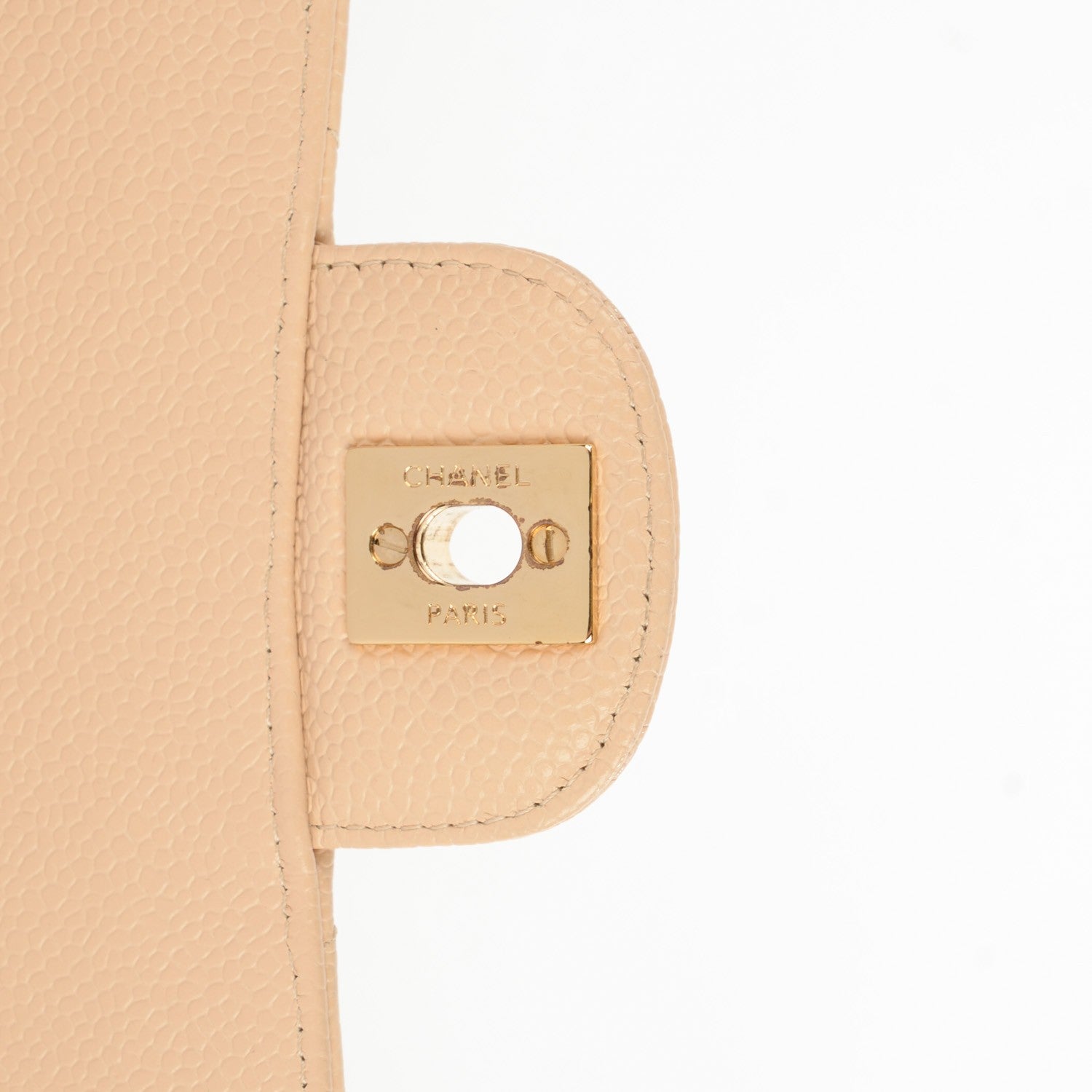 Chanel Caviar Quilted Medium Double Flap Beige Clair 5 of 8