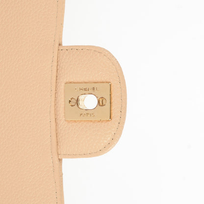Chanel Caviar Quilted Medium Double Flap Beige Clair 5 of 8