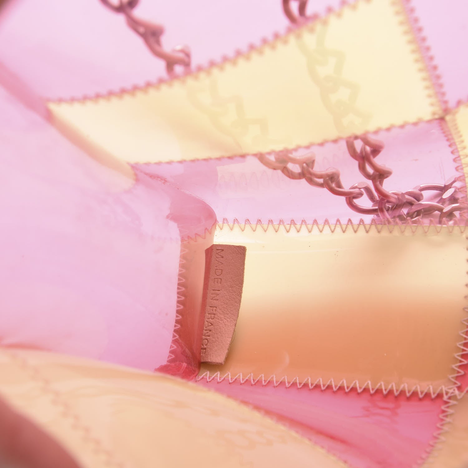 Chanel PVC Stitched Flap Beige Pink 6 of 11