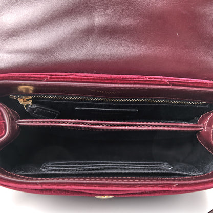 Saint Laurent Velvet Y Quilted Monogram Toy Loulou Crossbody Bag French Burgundy 5 of 9