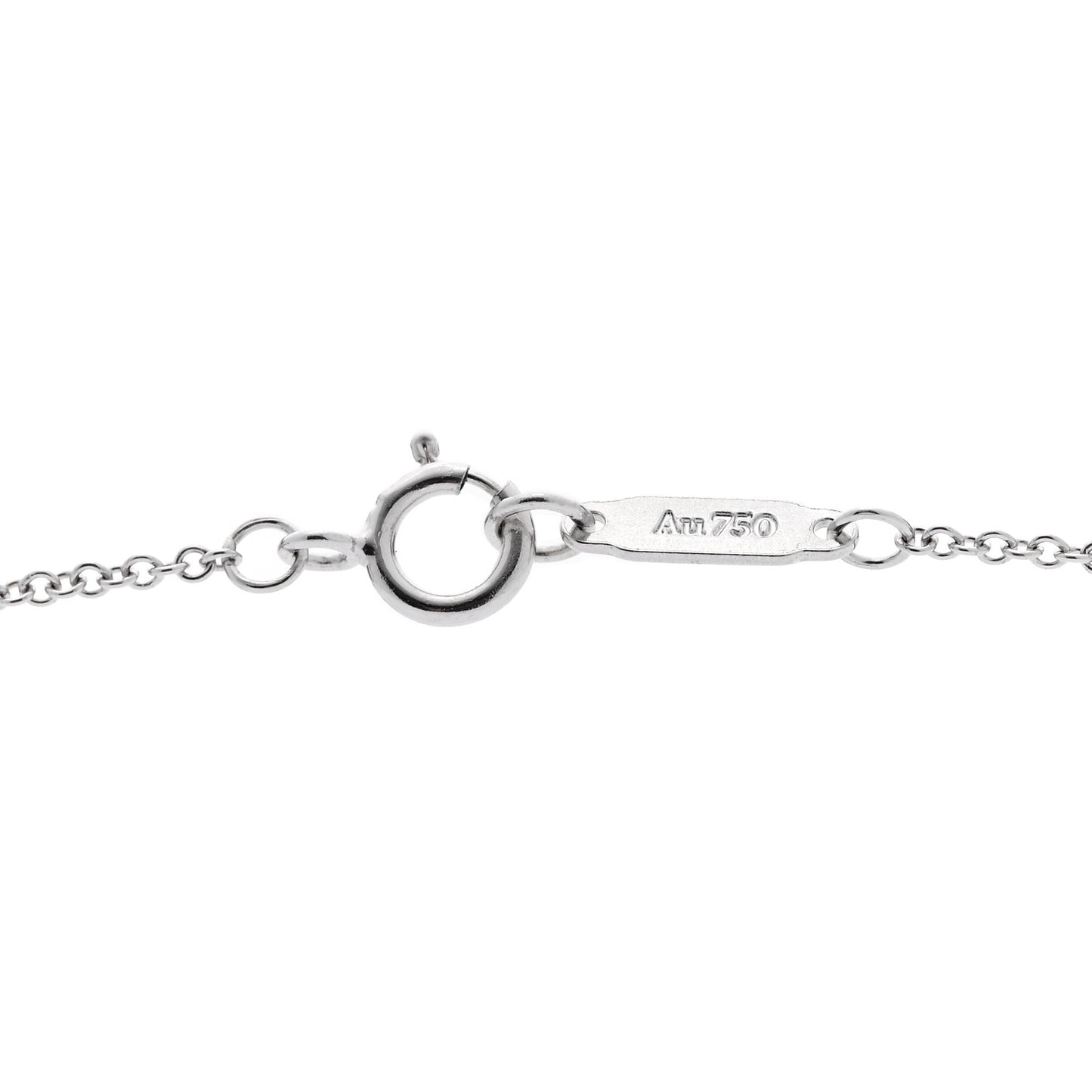 18K White Gold Diamond Enchant Heart Key Pendant Necklace