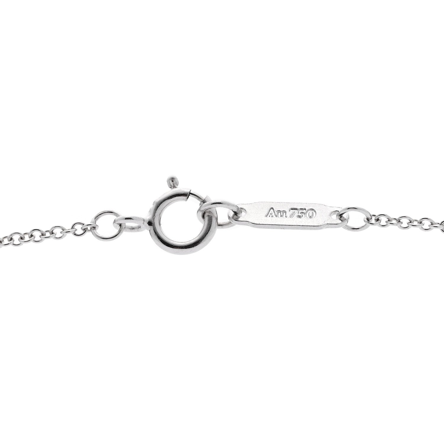 Tiffany 18K White Gold Diamond Enchant Heart Key Pendant Necklace 5 of 6