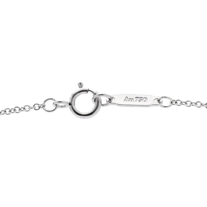 Tiffany 18K White Gold Diamond Enchant Heart Key Pendant Necklace 5 of 6