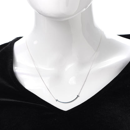 Tiffany Sterling Silver Small T Smile Pendant Necklace 2 of 5