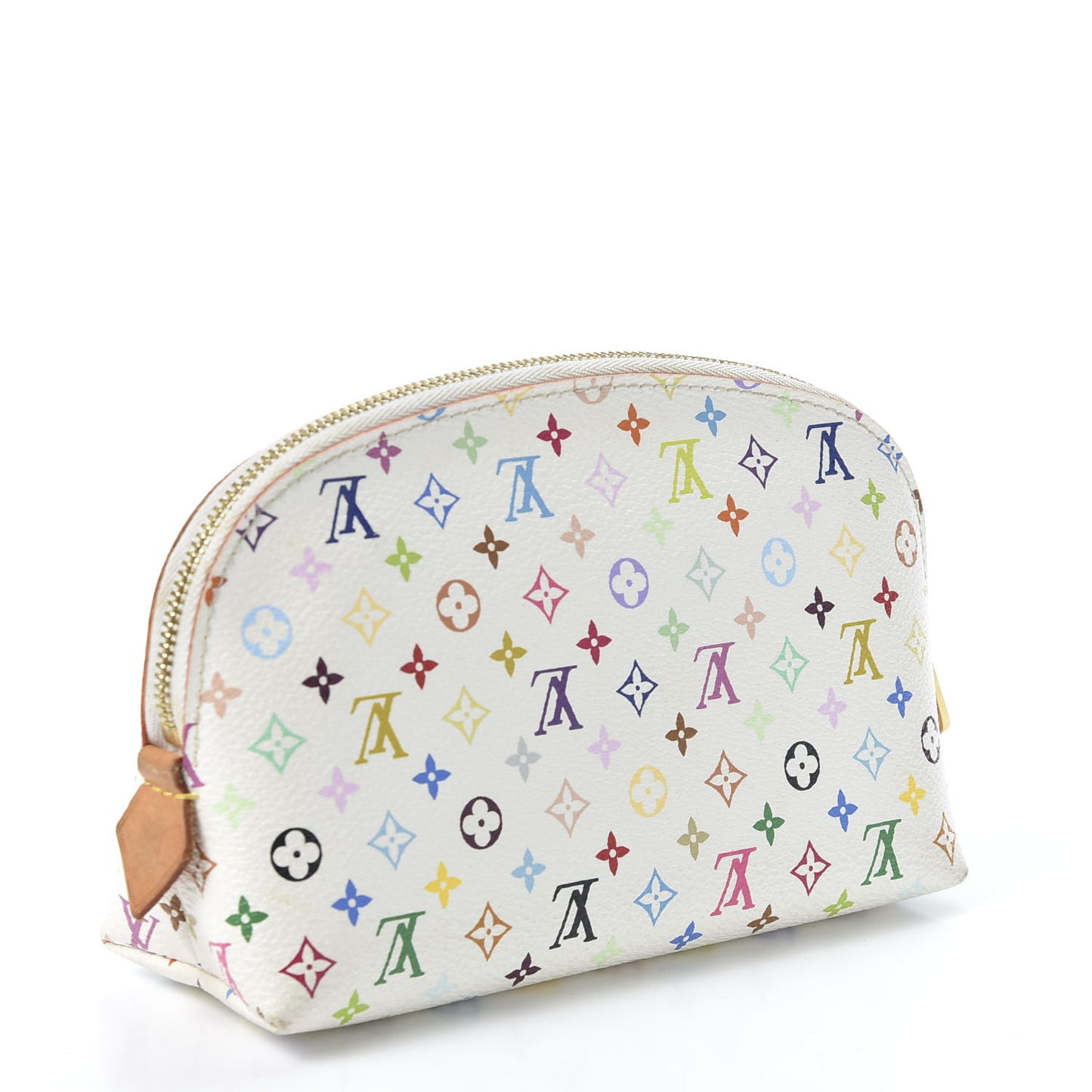 Monogram Multicolor Cosmetic Pouch White Litchi