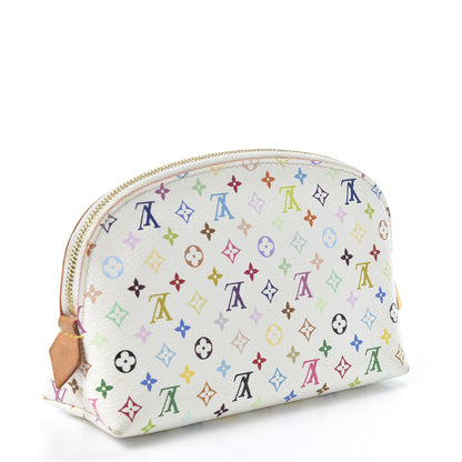 Louis Vuitton Monogram Multicolor Cosmetic Pouch White Litchi 2 of 7