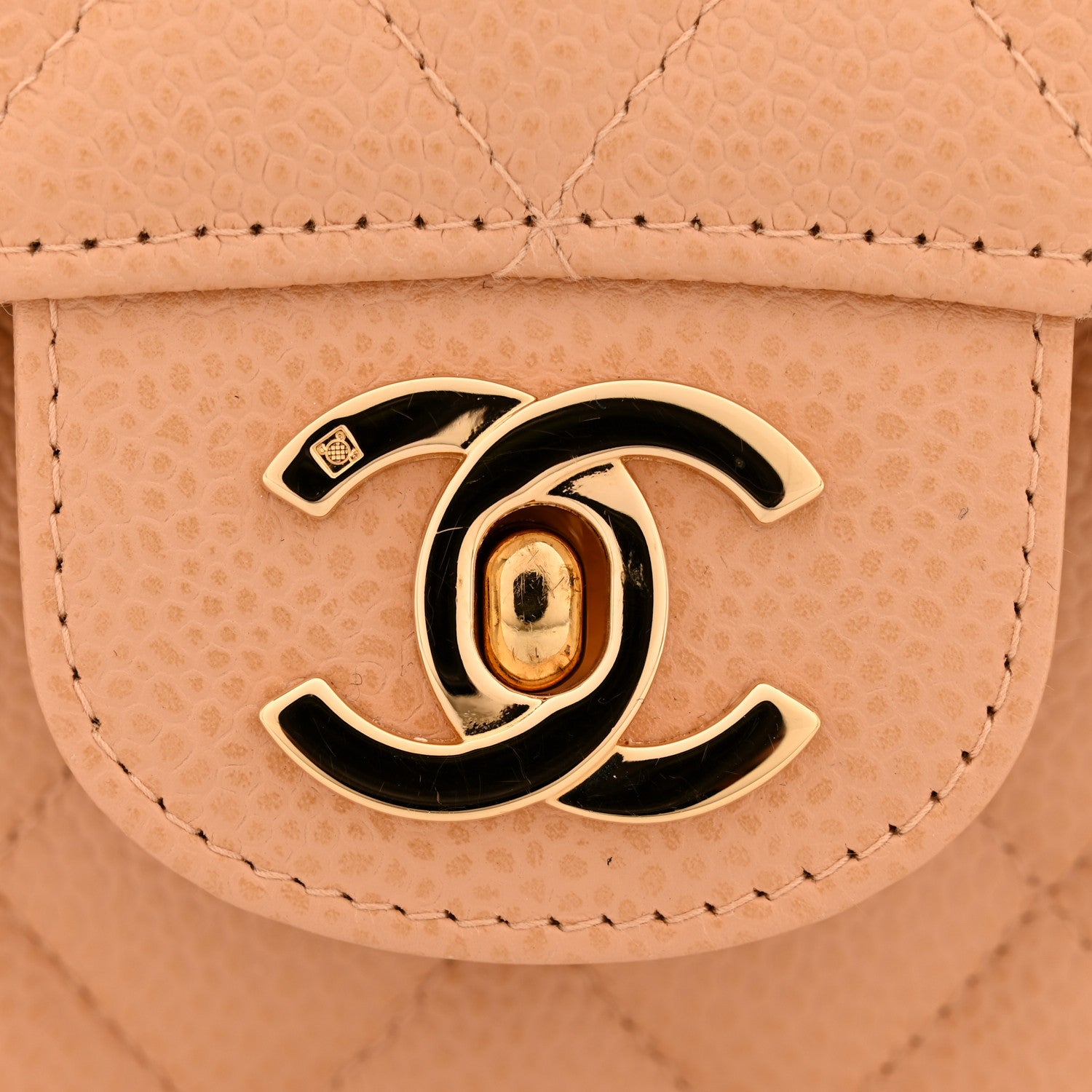 Chanel Caviar Quilted Medium Double Flap Beige Clair 11 of 14