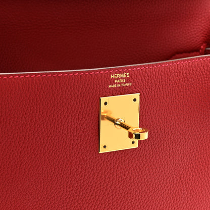 Hermes Togo Kelly Retourne 28 Rouge Vif 6 of 10
