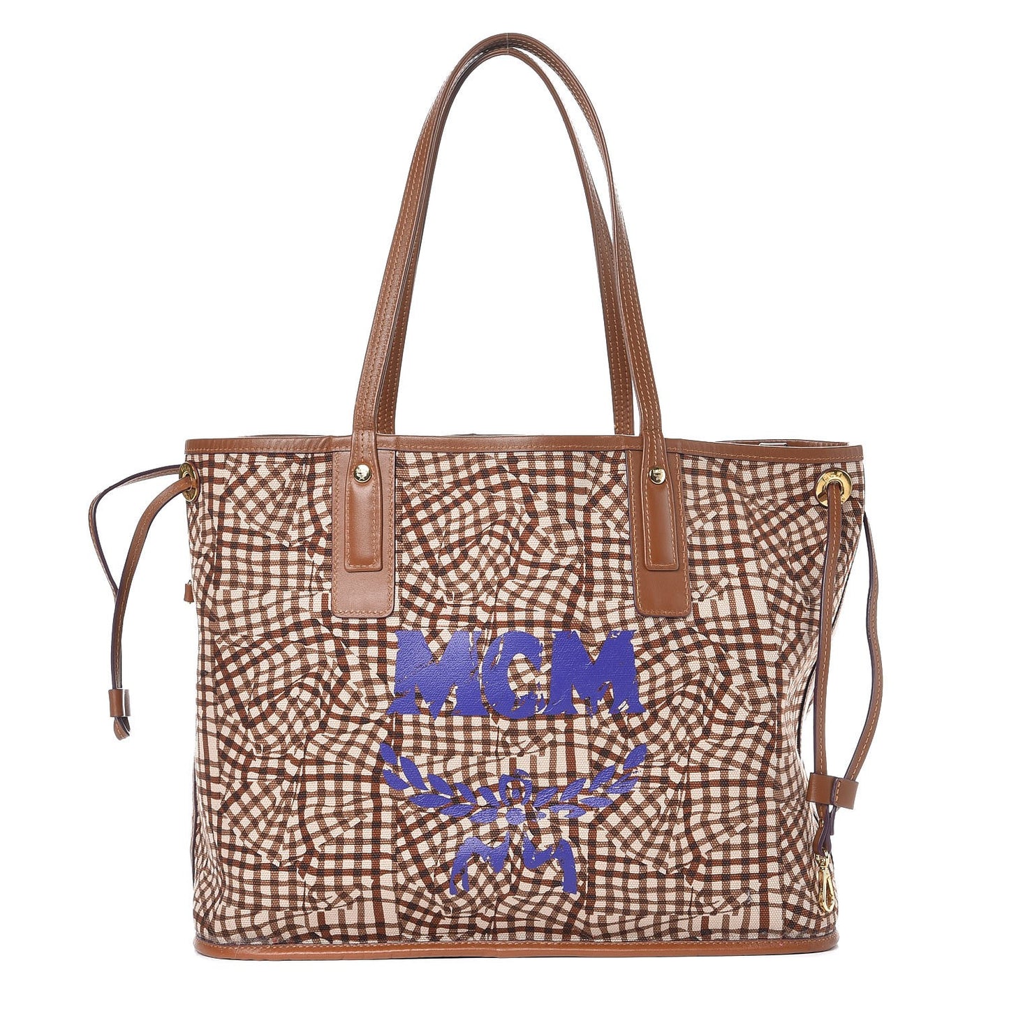 Visetos Medium Liz Reversible Shopper Tote Cognac