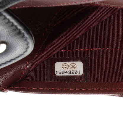 Chanel Lambskin Quilted Large Flap Wallet Black 8 of 9