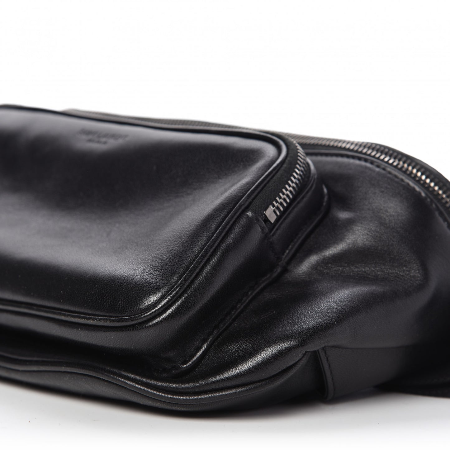 Lambskin Subway Belt Bag Black