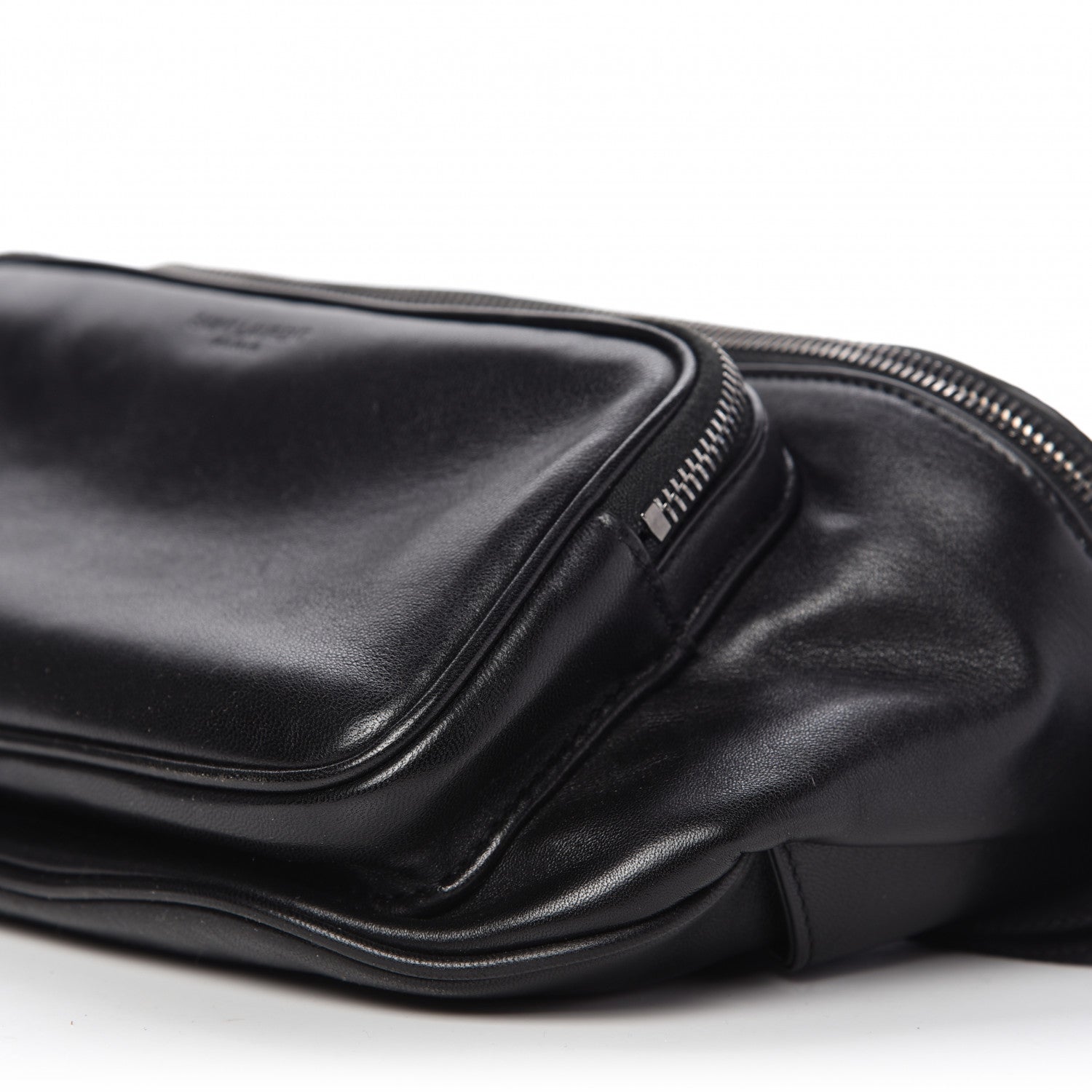 Saint Laurent Lambskin Subway Belt Bag Black 7 of 10