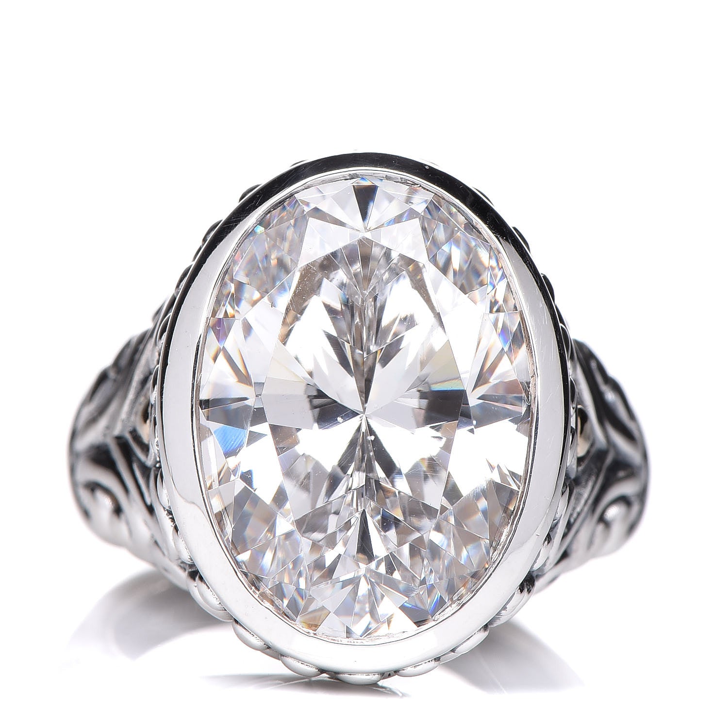 John Hardy Sterling Silver 14K Yellow Gold Cubic Zirconia Angela Ring 57 8 1 of 7