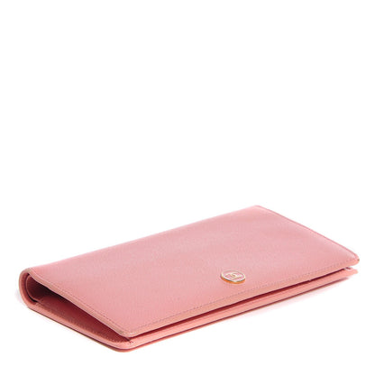 Chanel Grained Calfskin CC Button Yen Wallet Pink 4 of 10