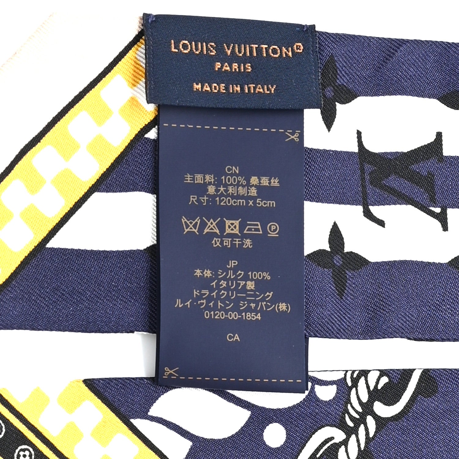 Louis Vuitton Silk Monogram Ocean Bandana BB Bandeau Blue 3 of 3