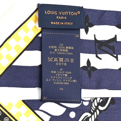 Louis Vuitton Silk Monogram Ocean Bandana BB Bandeau Blue 3 of 3