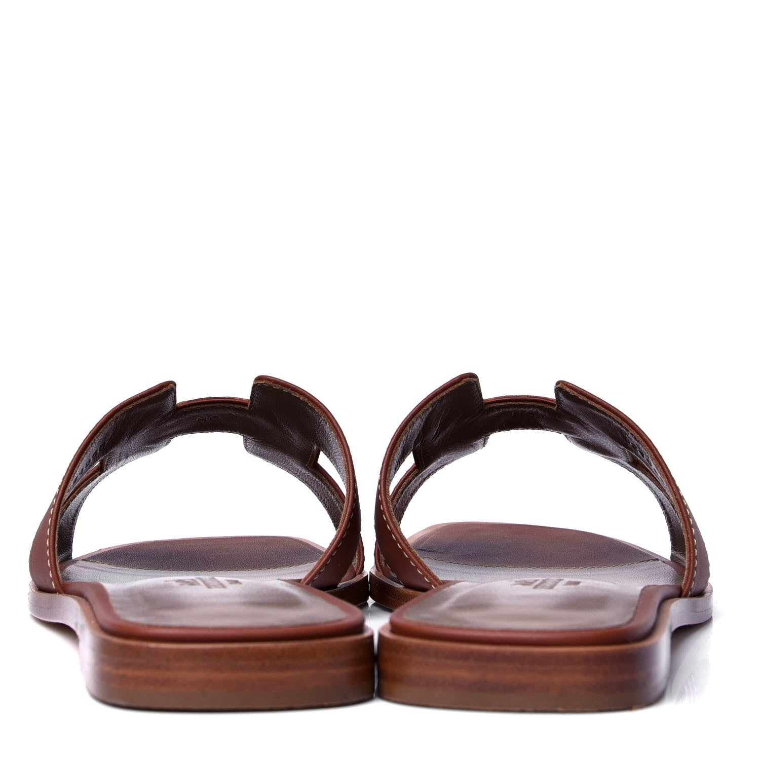 Hermes Box Calfskin Oran Sandals 36 Gold 4 of 6