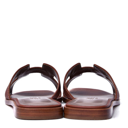 Hermes Box Calfskin Oran Sandals 36 Gold 4 of 6