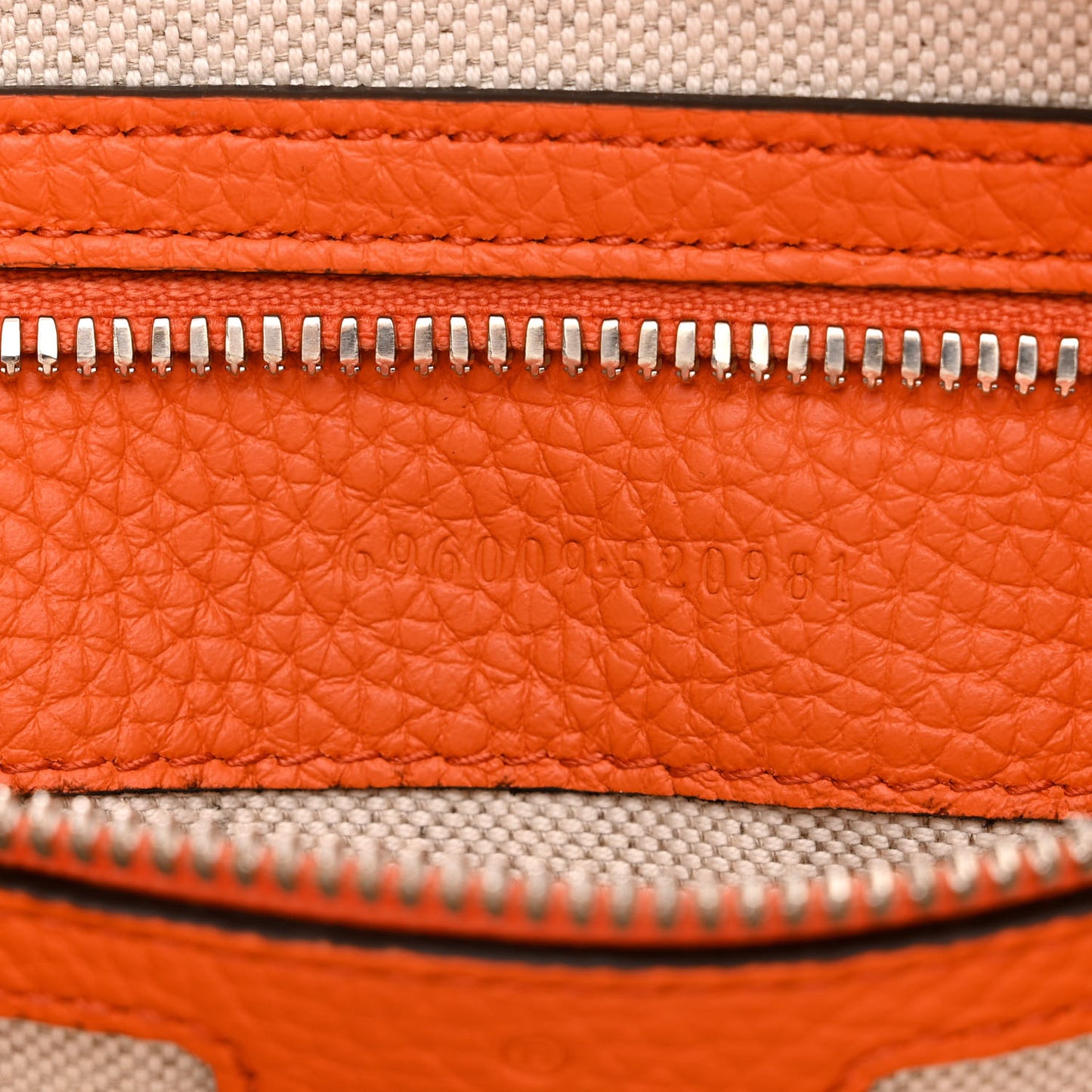 Piuma Calfskin Jumbo GG Embossed Medium Wristlet Messenger Bag Orange