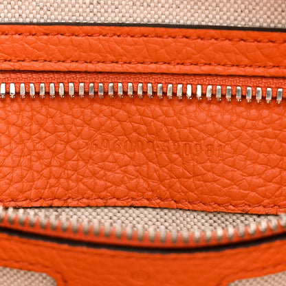 Gucci Piuma Calfskin Jumbo GG Embossed Medium Wristlet Messenger Bag Orange 7 of 10