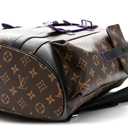 Louis Vuitton Monogram Macassar Christopher MM Backpack Purple 8 of 9