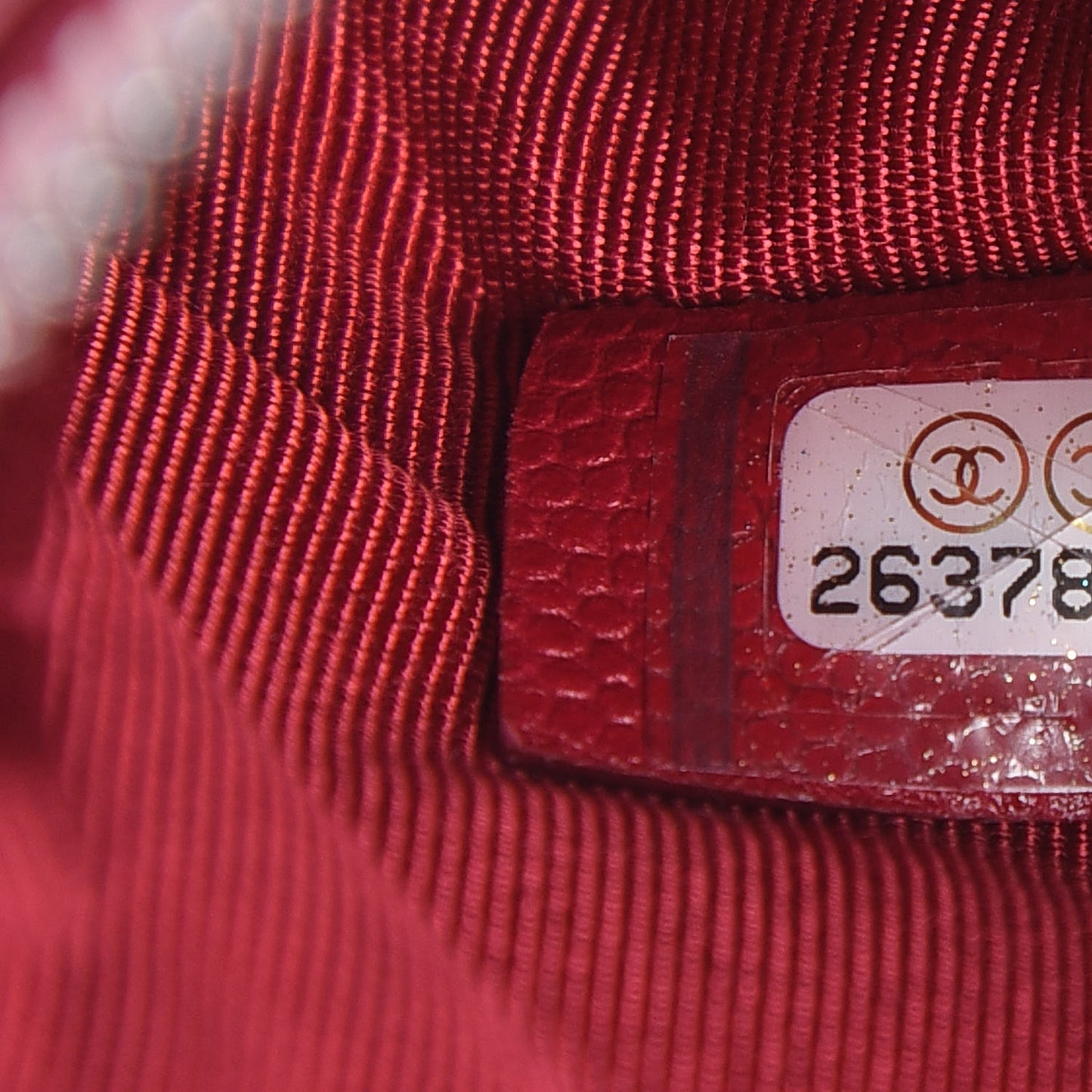 Caviar Quilted Small Cosmetic Case Dark Pink