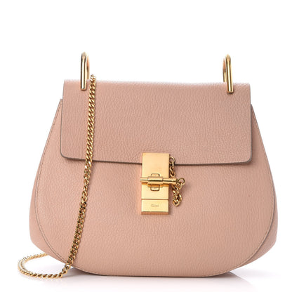 Chloe Grained Lambskin Drew Shoulder Bag Cement Pink 1 of 11