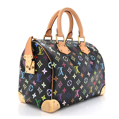 Louis Vuitton Monogram Multicolor Speedy 30 Black 3 of 9