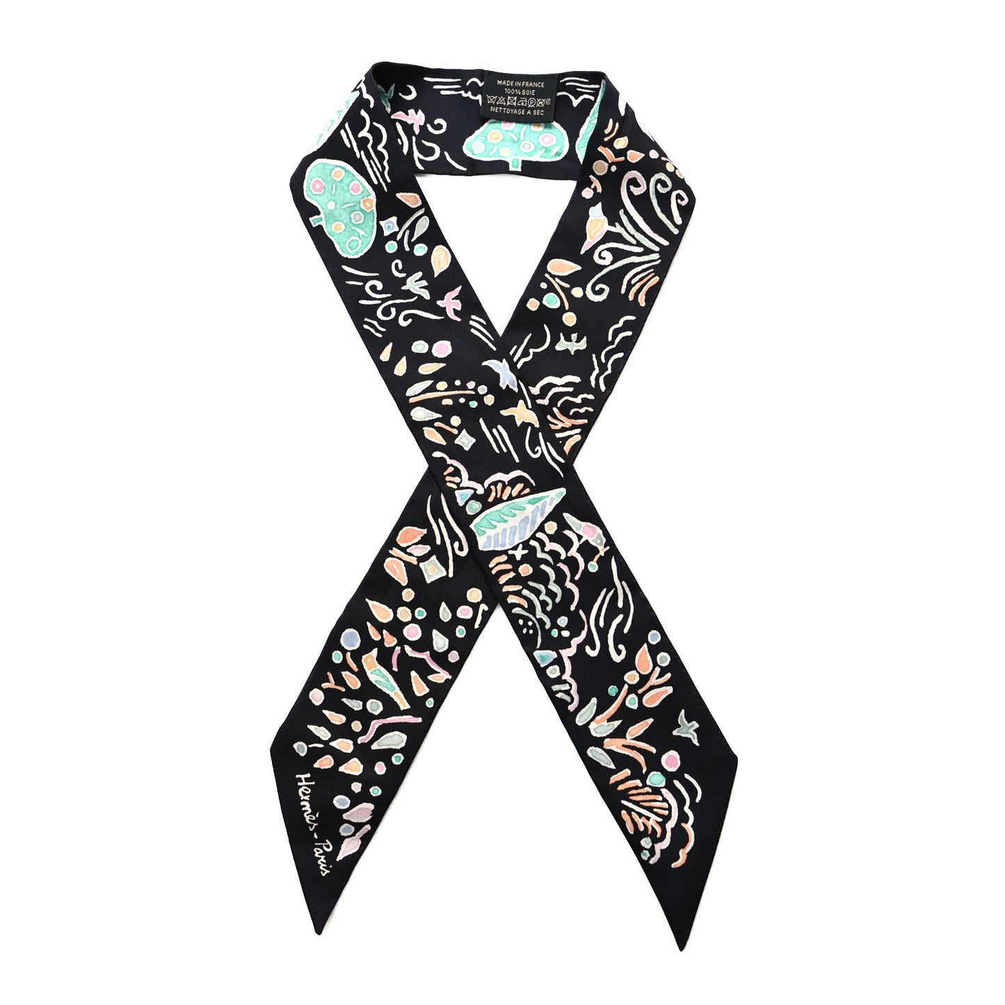 Silk Isola Di Primavera Twilly Black Vert Rose