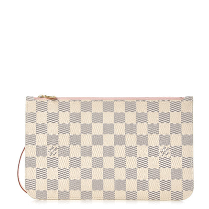 Louis Vuitton Damier Azur Neverfull MM GM Pochette Rose Ballerine 1 of 7
