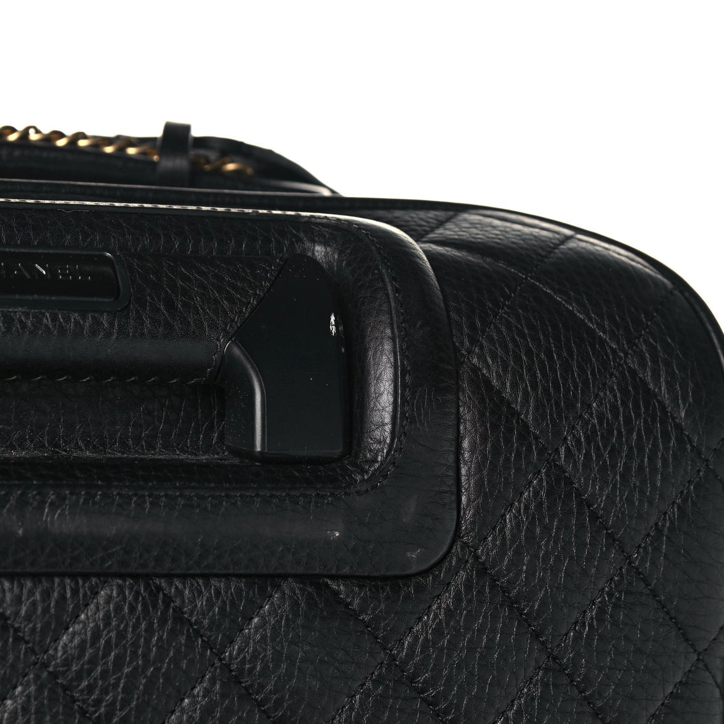Calfskin Quilted Coco Case Trolley Black