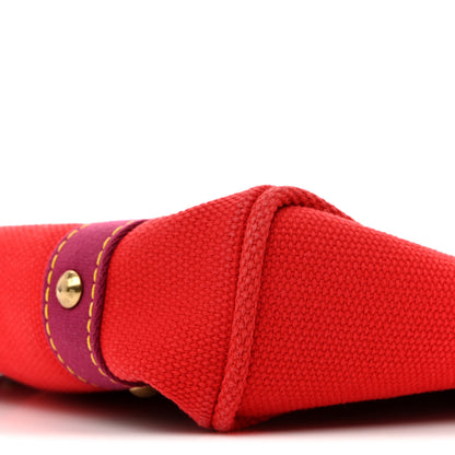 Louis Vuitton Toile Antigua Cabas MM Red Pink 10 of 10