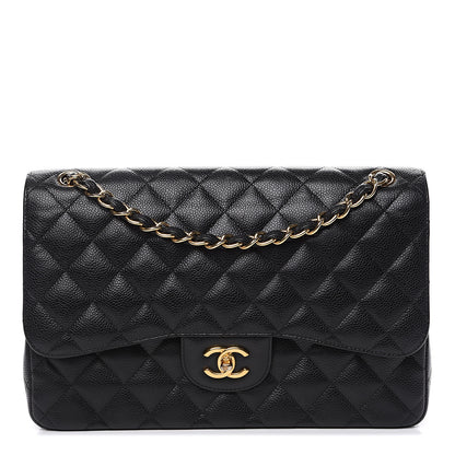 Chanel Caviar Quilted Jumbo Double Flap Black 1 of 16