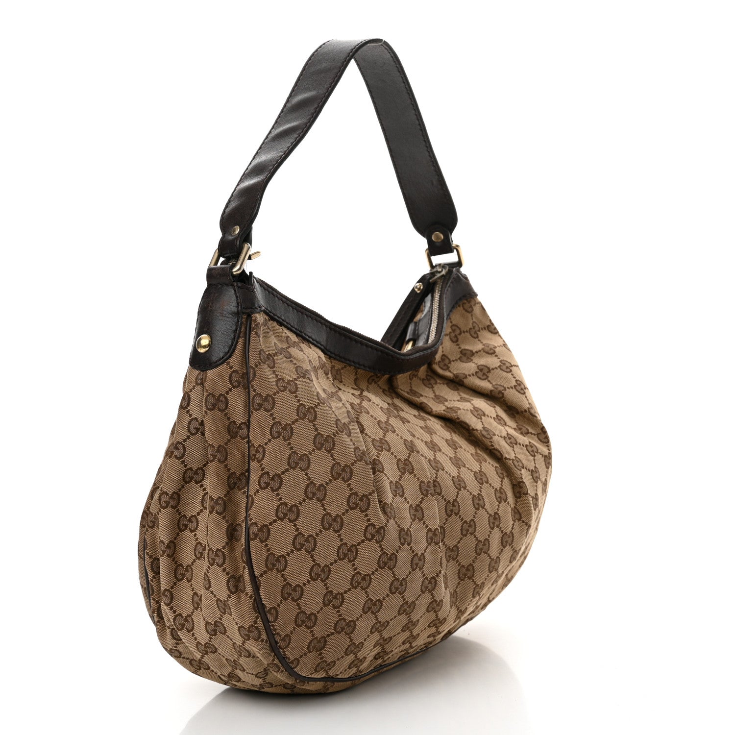 Gucci Monogram Medium Sukey Hobo Dark Brown 3 of 14