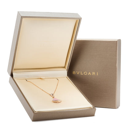 Bulgari 18K Rose Gold Diamond Pink Opal Large Divas' Dream Pendant Necklace 7 of 7
