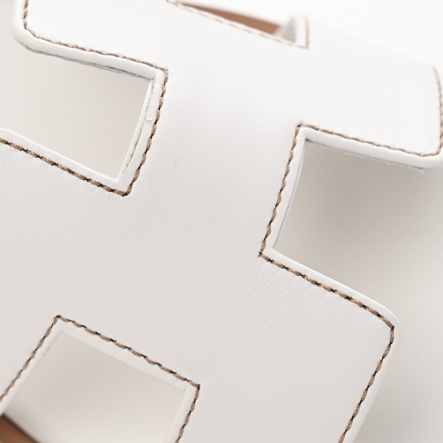 Box Calfskin Oran Sandals 37 White
