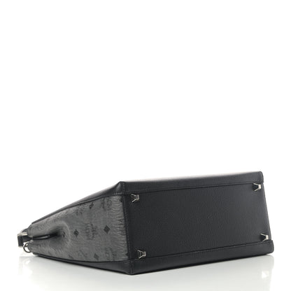 MCM Grained Calfskin Visetos Medium Sarah Hobo Black 3 of 5