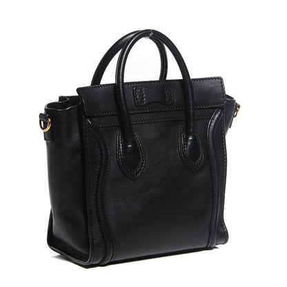 Celine Smooth Calfskin Nano Luggage Black 3 of 9