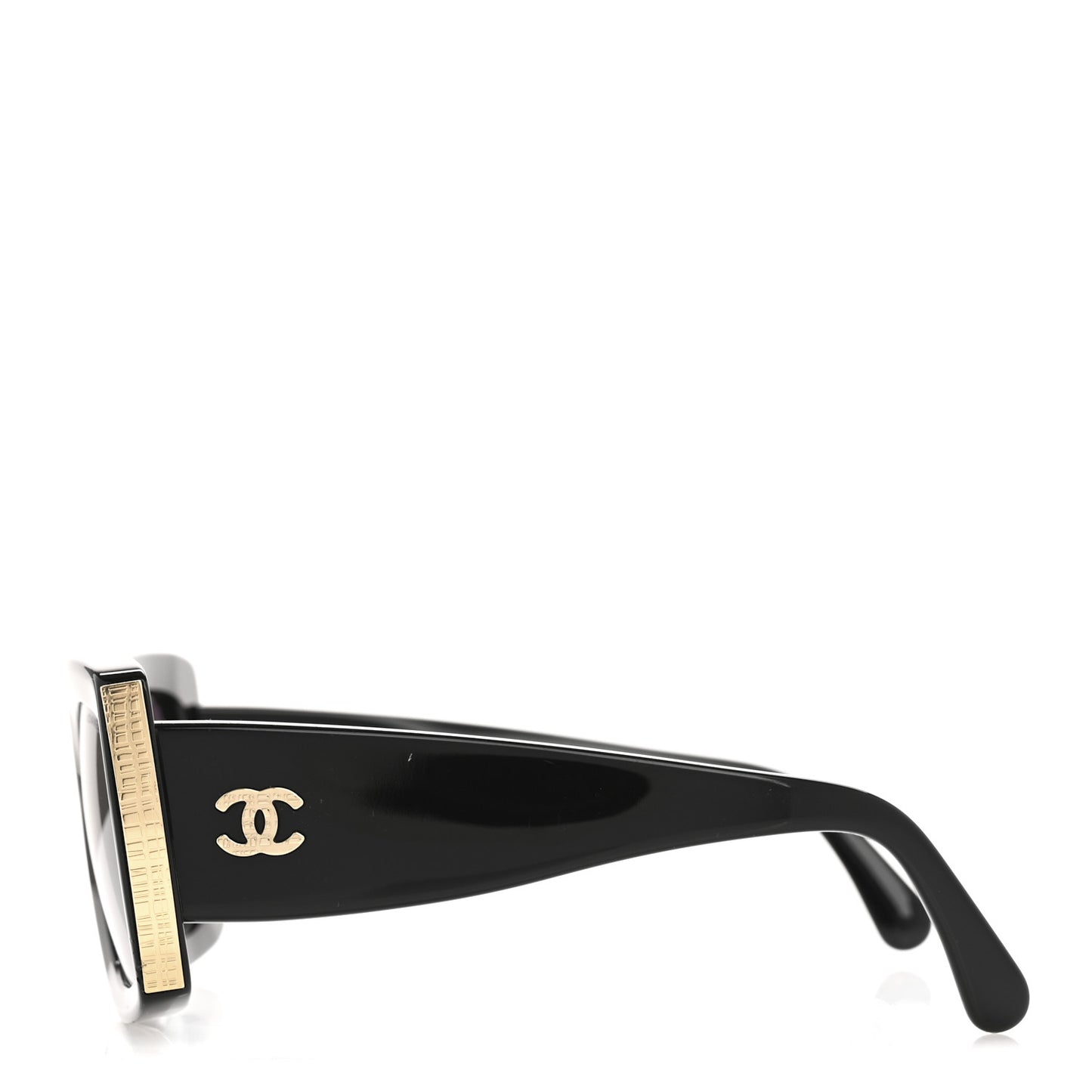 Acetate Rectangle Sunglasses 5435-A Black