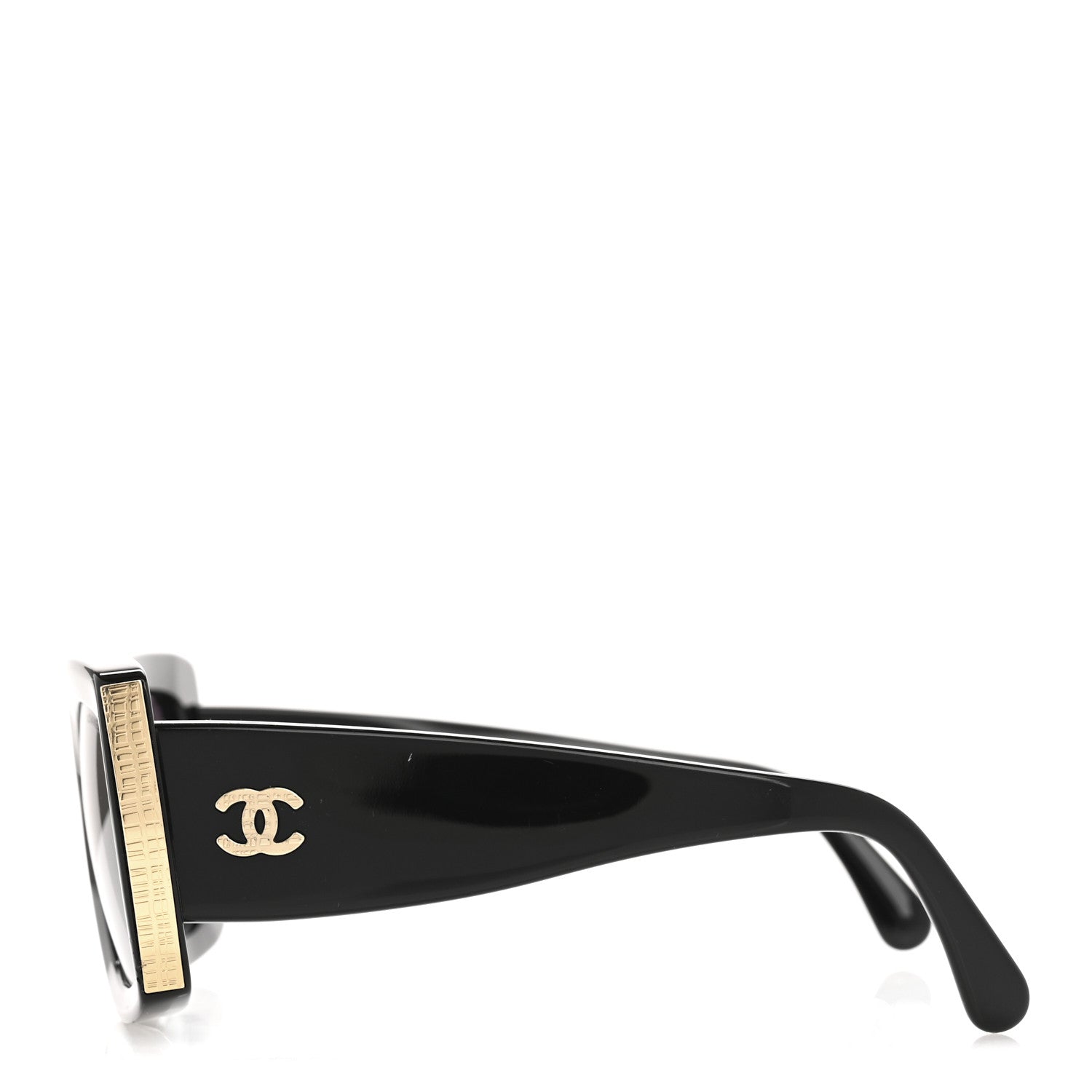 Chanel Acetate Rectangle Sunglasses 5435-A Black 3 of 7